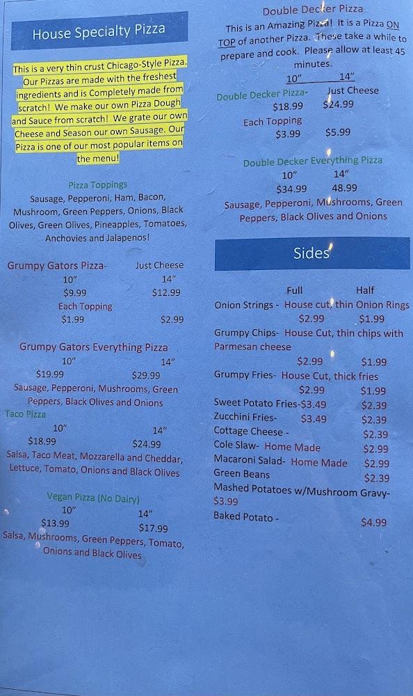 Grumpy Gators Bar & Grill Menu image 1