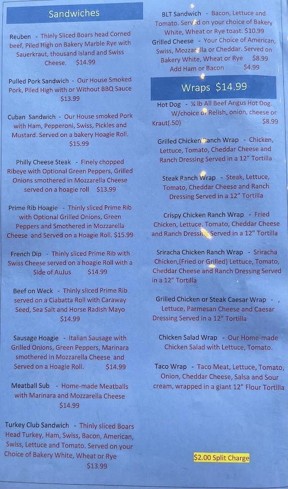 Grumpy Gators Bar & Grill Menu image 2